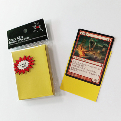 Jaune Magic Gathering Protège-Cartes Dos Polypropylène 66X91mm