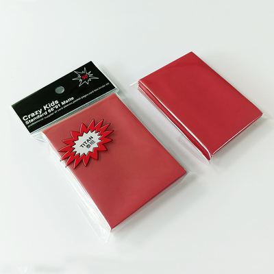 Manchons de cartes à mélanger faciles Rouge 66x91mm Manchons protecteurs de cartes à jouer SGS