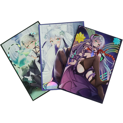 Impression Holo personnalisée Manches de cartes d'art Yugioh MTG TCG Hologramme Anime Manches de cartes de jeu