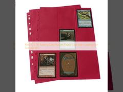 Pages de poche pour cartes à collectionner Red TCG 18 Cpp à chargement latéral pour le stockage ISO